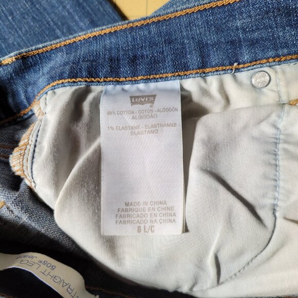 Levi's 505 Straight Leg Jeans Misses Size 8 Long - Picture 4 of 9